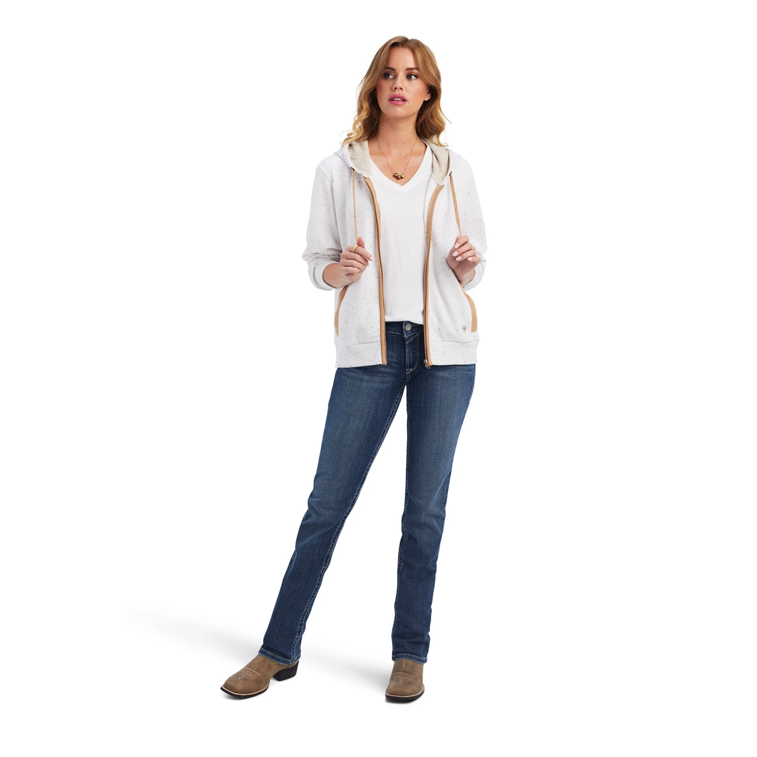 Ariat® Ladies Egret Desert View Full Zip Hoodie10041668 6 Ariat® Ladies Egret Desert View Full Zip Hoodie10041668 - Image 4