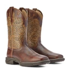Ariat® Ladies Anthem Savanna Rich Clay & Brown Floral Boots 10042421 11 Ariat® Ladies Anthem Savanna Rich Clay & Brown Floral Boots 10042421 -Ariat Shoes Shop F22 WMS WEST 10042421 pair