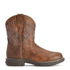 Ariat® Ladies Anthem Round Toe Copper Kettle Shorties 10042422 -Ariat Shoes Shop F22 WMS WEST 10042422 side1