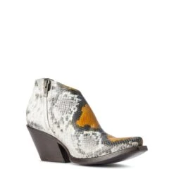 Ariat Ladies Jolene Yellow Snake Snip Toe Boots 10042428 -Ariat Shoes Shop F22 WMS WEST 10042428 medial