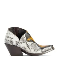 Ariat Ladies Jolene Yellow Snake Snip Toe Boots 10042428 -Ariat Shoes Shop F22 WMS WEST 10042428 side1