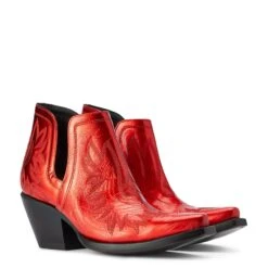 Ariat® Ladies Dixon Queen Of Hearts Print Western Booties 10042455 -Ariat Shoes Shop F22 WMS WEST 10042455 pair