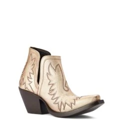 Ariat® Ladies Dixon Gold Buckle Western Booties 10042458 -Ariat Shoes Shop F22 WMS WEST 10042458 medial