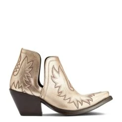 Ariat® Ladies Dixon Gold Buckle Western Booties 10042458 -Ariat Shoes Shop F22 WMS WEST 10042458 side