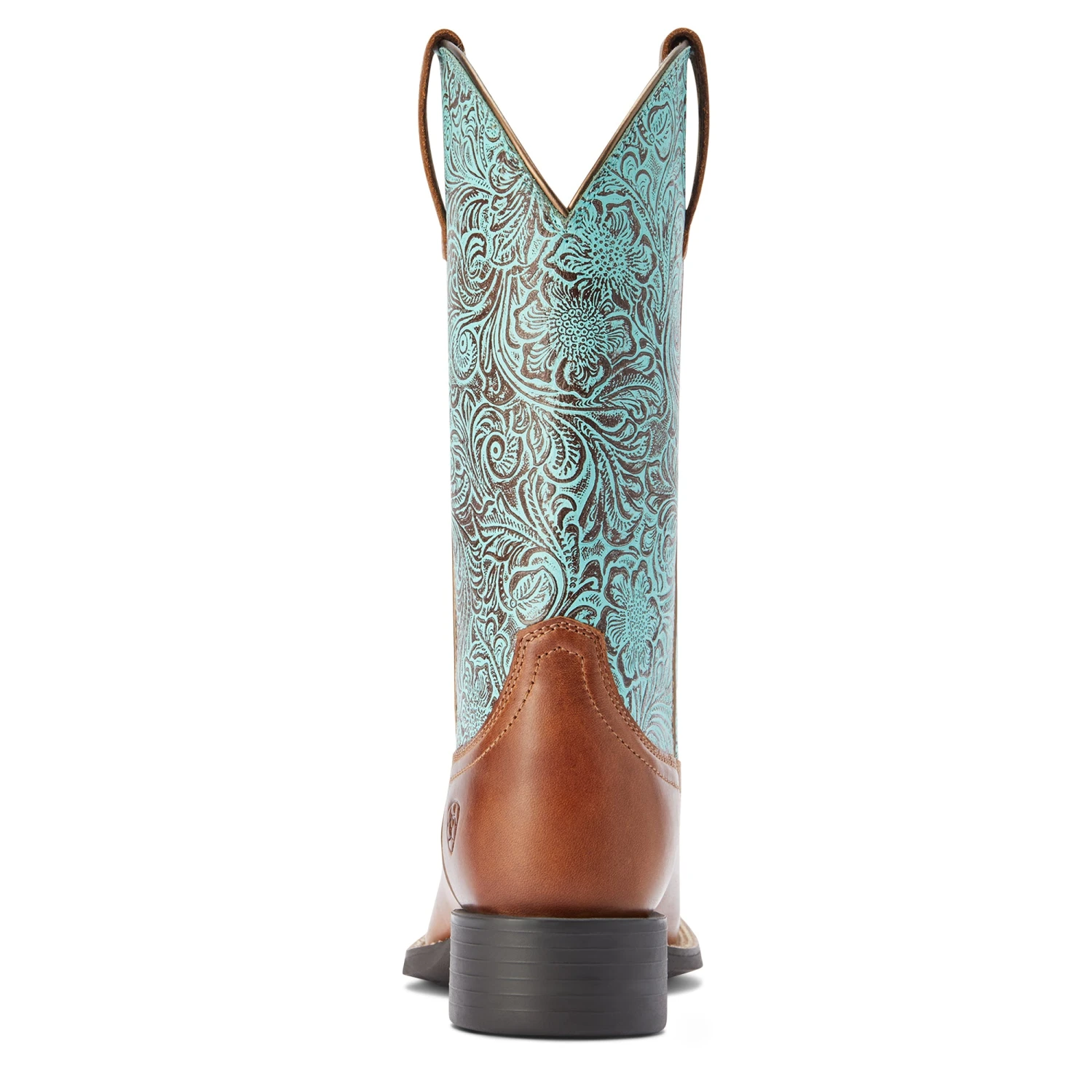 Ariat® Ladies Round Up Square Toe Brown & Turquoise Boots 10042534 6 Ariat® Ladies Round Up Square Toe Brown & Turquoise Boots 10042534 - Image 4