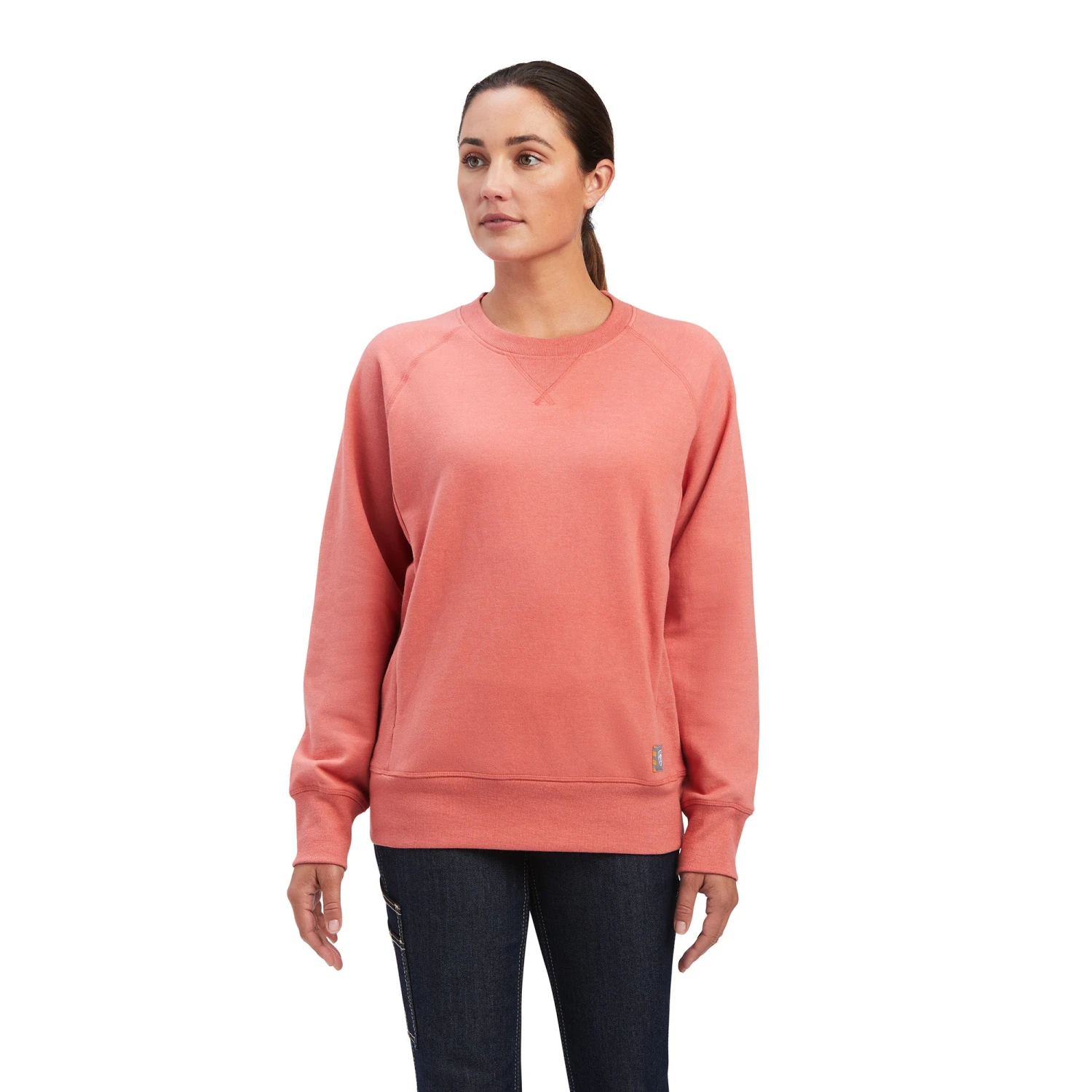 Ariat® Ladies Rebar Pink Workman Washed Fleece Sweatshirt 10041441 3 Ariat® Ladies Rebar Pink Workman Washed Fleece Sweatshirt 10041441