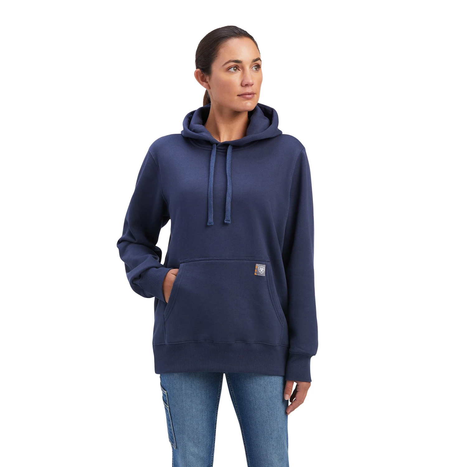 Ariat Ladies Rebar Aztec Graphic Indigo Pullover Hoodie 10041466 4 Ariat Ladies Rebar Aztec Graphic Indigo Pullover Hoodie 10041466 - Image 2
