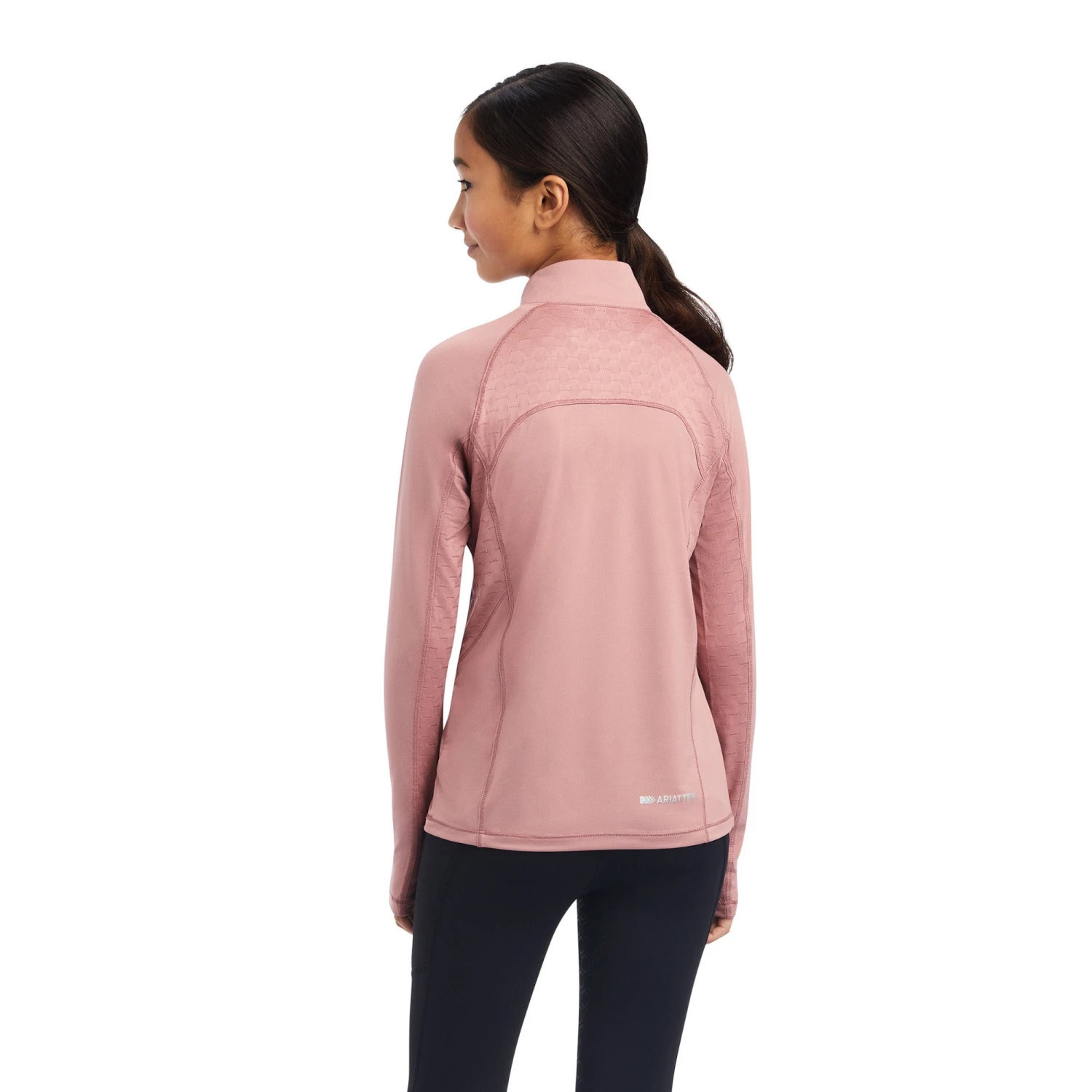 Ariat Girl's Lowell 2.0 Nostalgia Rose 1/4 Zip Baselayer Jacket 10041193 4 Ariat Girl's Lowell 2.0 Nostalgia Rose 1/4 Zip Baselayer Jacket 10041193 - Image 2