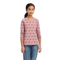 Ariat® Youth Girl's So Love Nostalgia Rose Print T-shirt 10041253