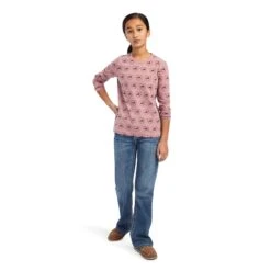 Ariat® Youth Girl's So Love Nostalgia Rose Print T-shirt 10041253 7 Ariat® Youth Girl's So Love Nostalgia Rose Print T-shirt 10041253 -Ariat Shoes Shop F22 YTH ENGL 10041253 full