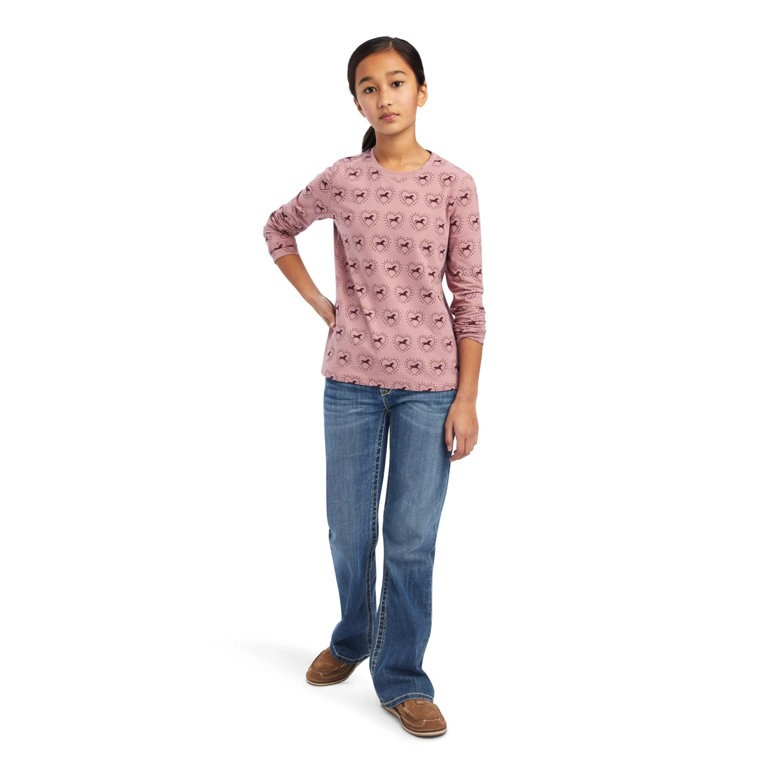 Ariat® Youth Girl's So Love Nostalgia Rose Print T-shirt 10041253 5 Ariat® Youth Girl's So Love Nostalgia Rose Print T-shirt 10041253 - Image 3