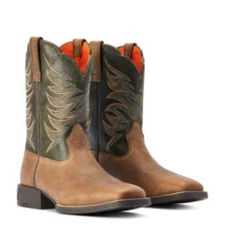 Ariat® Youth Boy's Firecatcher Distressed Brown Western Boots 10042414 -Ariat Shoes Shop F22 YTH WEST 10042414 pair
