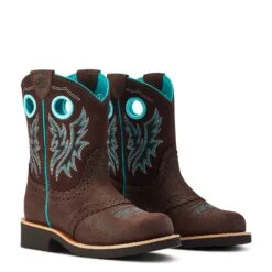 Ariat® Girl's Fatbaby® Cowgirl Royal Chocolate & Fudge Boots 10042537 -Ariat Shoes Shop F22 YTH WEST 10042537 pair