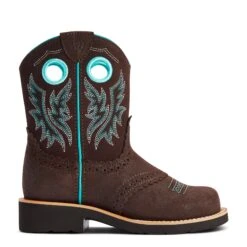 Ariat® Girl's Fatbaby® Cowgirl Royal Chocolate & Fudge Boots 10042537 -Ariat Shoes Shop F22 YTH WEST 10042537 side321