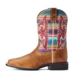 Ariat® Youth Girl's Lonestar Tan & Old Muted Serape Boots 10042595 -Ariat Shoes Shop F22 YTH WEST 10042595 side