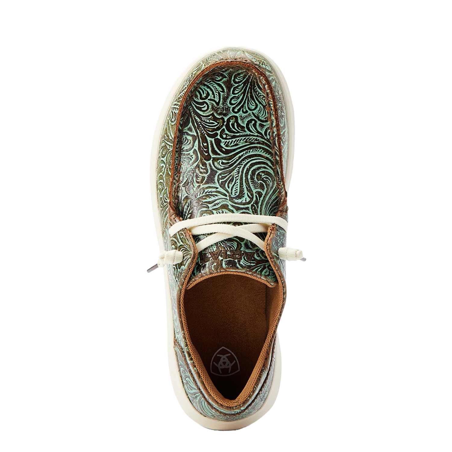 Ariat® Ladies Hilo Vintage Floral Emboss Turquoise Shoes 10044588 4 Ariat® Ladies Hilo Vintage Floral Emboss Turquoise Shoes 10044588 - Image 2