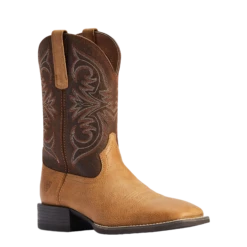 Ariat® Men's Sport Pardner Matte Tan & Brown Square Toe Boots 10042392