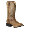 Ariat Ladies Round Up Wide Square Toe Waterproof Brown Boots 10036041