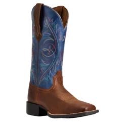 Ariat® Ladies Round Up Sassy Brown Wide Square Toe Boots 10040422
