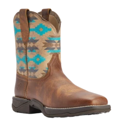 Ariat® Ladies Anthem Savanna Tan & Turquoise Aztec Shorties 10042576