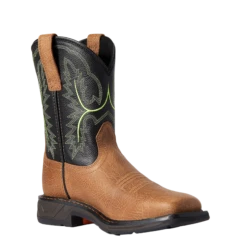 Ariat Youth Boys WorkHog XT Tumbled Bark & Dark Forest Boots 10035884