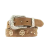 Ariat Ladies Scrolling Flowers & Concho Brown Belt A1510202