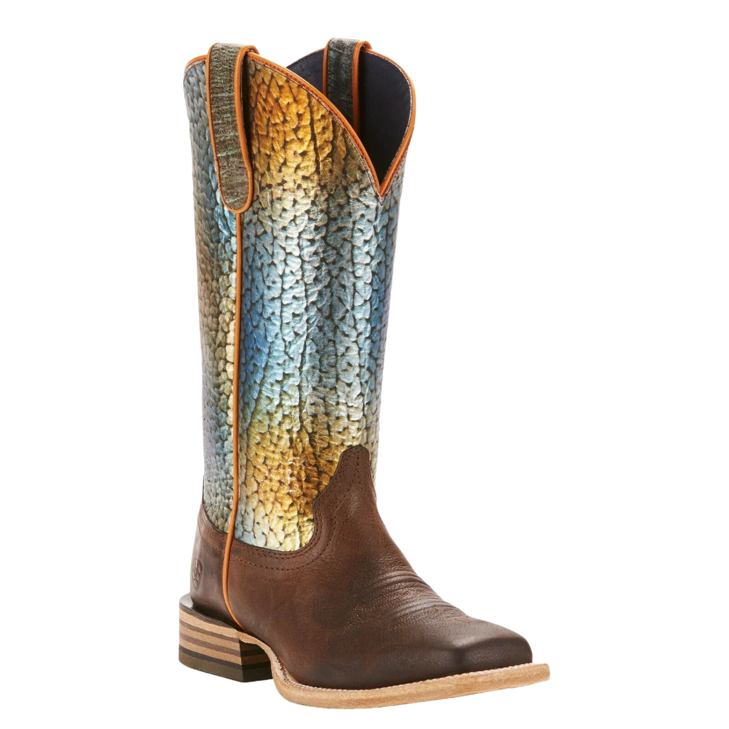 Ariat Ladies Tobacco Toffee & Rainbow Fish Gringa Boot 10025054 3 Ariat Ladies Tobacco Toffee & Rainbow Fish Gringa Boot 10025054