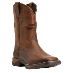Ariat® Children's Anthem Patriot Brown Square Toe Boots 10040366