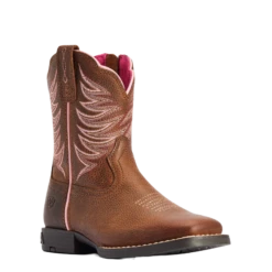 Ariat® Girl's Firecatcher Pink And Rowdy Brown Western Boots 10042415