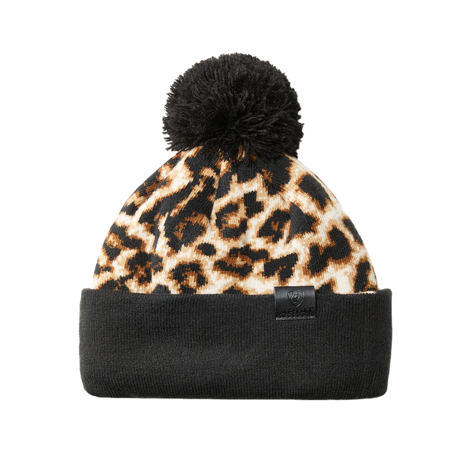 Ariat® Ladies Tarsia Leopard And Black Beanie 10042058 3 Ariat® Ladies Tarsia Leopard And Black Beanie 10042058