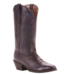 Ariat Ladies Heritage Western Distressed Black R Toe Boots 10025118