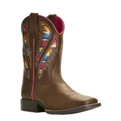 Ariat® Kid's Quickdraw VentTEK Brown Serape Cowgirl Boots 10027306