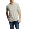 Ariat Rebar Cotton Strong Logo Heather Grey T-shirt 10025387