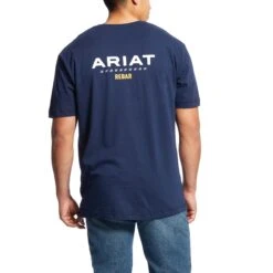 Ariat Rebar Cotton Strong Logo Navy T-shirt 10025410