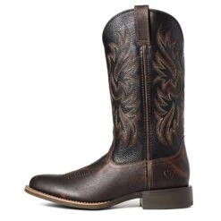 Ariat Men's Sport Doolin Dark Sparrow Round Toe Leather Boots 10035894 -Ariat Shoes Shop S21 MNS WEST 10035894 side