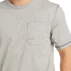 Ariat® Men's Rebar Workman Logo Tee Heather Grey 10035400 7 Ariat® Men's Rebar Workman Logo Tee Heather Grey 10035400 -Ariat Shoes Shop S21 MNS WORK 10035400 detail01