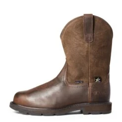 Ariat Mens Groundbreaker Met Guard Brown Steel Toe Work Boots 10036107 -Ariat Shoes Shop S21 MNS WORK 10036107 side