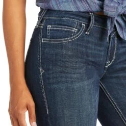 Ariat Ladies Isabel Mid Rise Wide Leg Trouser Jeans 10035790 -Ariat Shoes Shop S21 WMS WEST 10035790 detail03