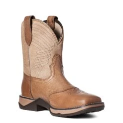 Ariat Ladies Anthem Shortie Tan Western Boots 10035838 -Ariat Shoes Shop S21 WMS WEST 10035838 medial
