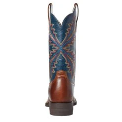 Ariat Ladies West Bound Russet Rebel & Navy Square Toe Boots 10035986 12 Ariat Ladies West Bound Russet Rebel & Navy Square Toe Boots 10035986 -Ariat Shoes Shop S21 WMS WEST 10035986 heel