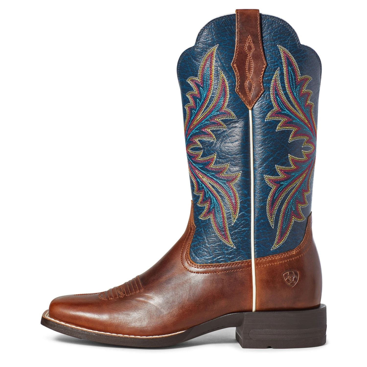 Ariat Ladies West Bound Russet Rebel & Navy Square Toe Boots 10035986 5 Ariat Ladies West Bound Russet Rebel & Navy Square Toe Boots 10035986 - Image 3