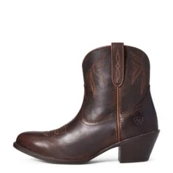 Ariat Ladies Darlin Sassy Brown Booties 10035994 -Ariat Shoes Shop S21 WMS WEST 10035994 side