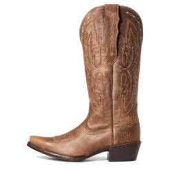 Ariat Ladies Heritage Elastic Calf Brown Snip Toe Boots 10036047 -Ariat Shoes Shop S21 WMS WEST 10036047 side