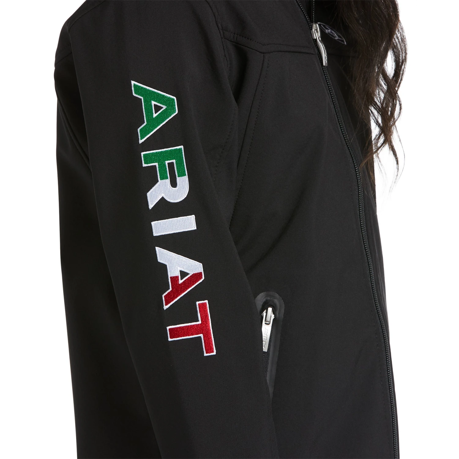 Ariat® Children's New Team Softshell Mexico Black Jacket 10036550 9 Ariat® Children's New Team Softshell Mexico Black Jacket 10036550 - Image 7
