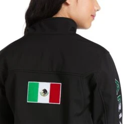 Ariat® Children's New Team Softshell Mexico Black Jacket 10036550 17 Ariat® Children's New Team Softshell Mexico Black Jacket 10036550 -Ariat Shoes Shop S21 YTH ENGL 10036550 swatch