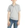 Ariat Boys Tek Short Sleeve Silver Lining Polo Shirt 10034929 2 Ariat Boys Tek Short Sleeve Silver Lining Polo Shirt 10034929 -Ariat Shoes Shop S21 YTH WEST 10034929 front