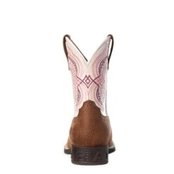 Ariat Youth Girl's Double Kicker Adobe Tan An Pink Boots 10036849 10 Ariat Youth Girl's Double Kicker Adobe Tan An Pink Boots 10036849 -Ariat Shoes Shop S21 YTH WEST 10036849 heel