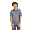 Ariat® Boy's TEK Polo Folkstone Gray Shirt 10039393 -Ariat Shoes Shop S22 BYS WEST 10039393 front 9c2bd620 b0ff 4ff6 b4c2 51a9cb845ecd