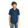 Ariat Boy's TEK Polo Skyfall Blue Shirt 10039394 -Ariat Shoes Shop S22 BYS WEST 10039394 front