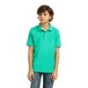 Ariat Boy's TEK Polo Mint Shirt 10039395 -Ariat Shoes Shop S22 BYS WEST 10039395 front